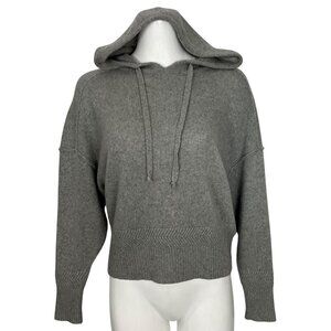Anthropologie Cashmere Hooded Sweater XS Gray
